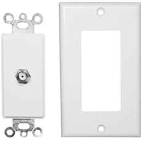 SWIVEL Decorator Cable Tv Jack 2 Piece White SW659578